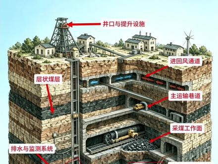 沉痛悼念山西沁源县煤矿遇难者,带你了解矿井之下的结构工程,安全防范#矿井安全 #煤矿安全 #煤矿