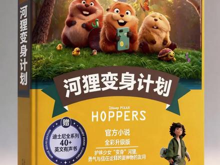 迪士尼大电影双语阅读英文原版河狸变身计划全彩升级版电影同步上市#河狸变身计划#迪士尼#皮克斯