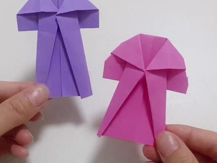 最美汉服,超级简单#手工折纸教程 @抖音小助手