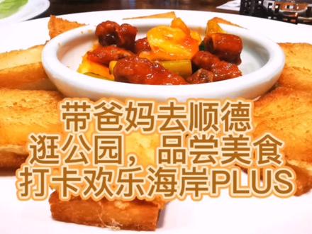 带爸妈去顺德逛公园,尝美食,打卡欢乐海岸,进园和停车都免费。#顺德美食 #周边游 #周末好去处 #顺德逛吃攻略 #吃喝玩乐 #美食探店 #夜景 #探店 #旅游攻略