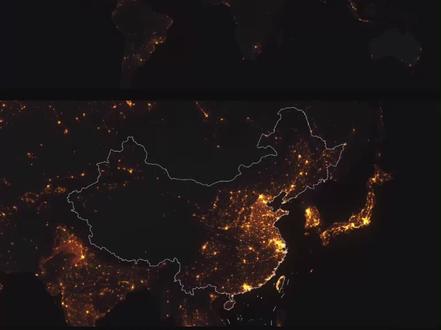 夜景灯光卫星图#地理 #夜景#地图