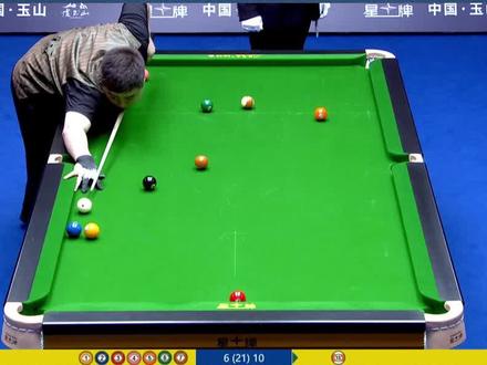 玉山职业联赛,一杆跳球制胜,楚秉杰11-6击败于海涛#楚秉杰 #中式台球