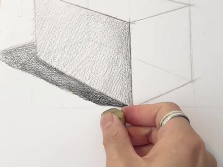 长方体的结构#素描 #画画 #长方体石膏 #素描几何体