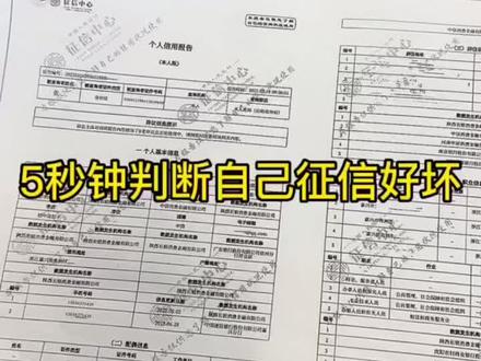 5秒判断征信好坏#逾期记录