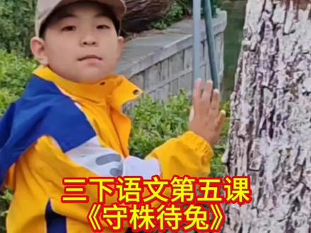 #三下语文第五课《守株待兔》#我不是学霸 #我是三年级小学生 #帅帅成长记