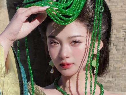 老祖宗的审美之覆面系#汉服 #汉服妆造 #鞠婧祎 #变妆
