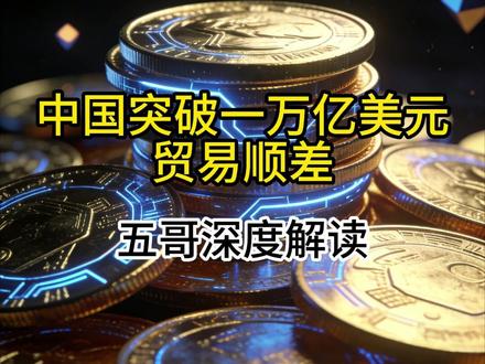 震撼数据:人类贸易史首次突破 1 万亿美元大关,创贸易史记录 2025 年 12 月 8 日,中国海关总署公布:2025 年前 11 个月,中国货物贸易顺差达 1.076 万亿美元(约 7.71 万亿元人民币),首次突破 1 万亿美元大关,创人类贸易史单国顺差最高纪录。
同比增长 21.7%,已超 2024 年全年 9920 亿美元的历史记录
按此趋势,2025 年全年顺差预计将达 1.1 万亿美元以上
核心结论:若中国贸易顺差持续保持万亿级规模,将为国内经济增长贡献超 30% 的 GDP 增速支撑,成为全球经济复苏的关键稳定器;同时会进一步夯实中国的国际经贸话语权,为普通百姓带来就业保障、消费减负、收入提升等实打实的民生红利。#贸易 #人类历史贸易记录 #五哥新观察