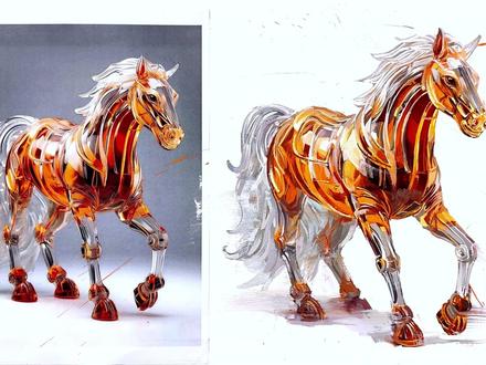 简简单单祝大家马年马到成功 #美术生#黄正极#青年创作者成长计划 #抖音年味艺术图鉴#2026绘画开年挑战