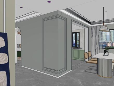 早上学习了一个新技能,马上分享给你们,转角石膏线的花画法。#室內設計 #出单技巧 #酷家乐0基础教学