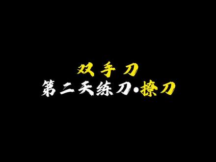 不要对一件没有做过的事说没有意义#双手刀 #双手刀教学 #百young非遗计划 #抖音非遗联欢会 #dou出真功夫