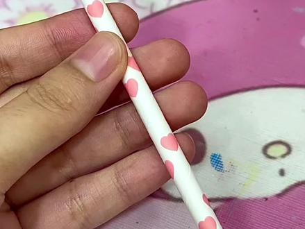 用吸管做一个发圈 #手工diy #简单小手工