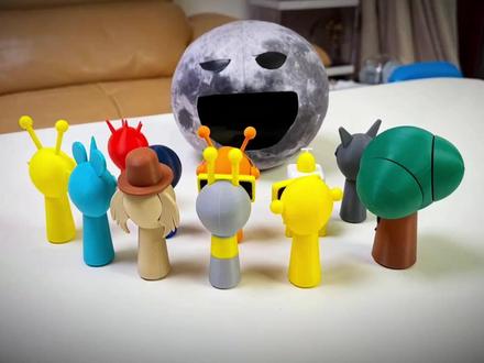 可恶的月球在我家捣蛋,为救小伙伴我拼出了布鲁德,真的不像吗? #亲子手工 #节奏盒子 #手工DIY #玩具