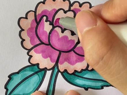 牡丹花素来有“国色天香”的美称,也颇负盛名,让我们一起来学画牡丹花简笔画吧!#简笔画 #画画 #牡丹花开 #国花 #可爱简笔画教程