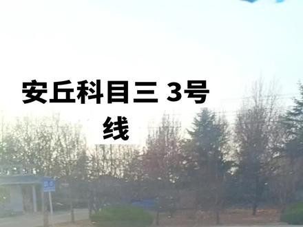 安丘科目三3号线讲解#科目三