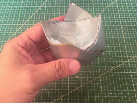 【锡箔四角元宝】#简单易学的折纸教程 #见者好运 #制作过程