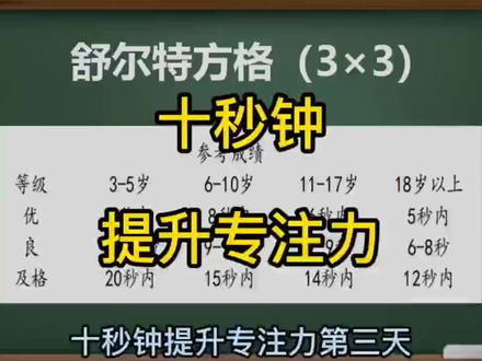 #专注力 10秒钟提升专注力,第三天,你敢尝试吗?