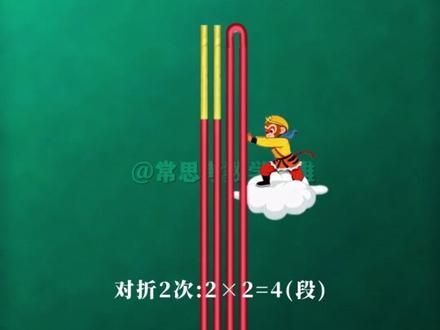 看完秒懂绳子对折 #数学思维#思维训练#趣味数学#小学数学#家长收藏孩子受益