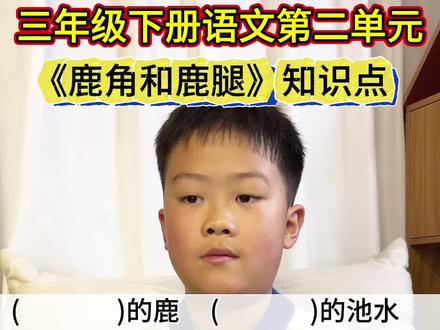 三年级下册第二单元《鹿角和鹿腿》知识点汇总#三年级语文知识点 #每天跟我涨知识 #辅导作业的那些事 #育儿经验分享 #知识分享