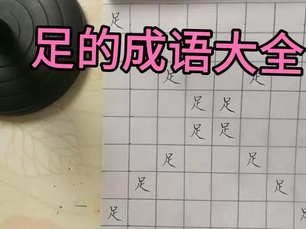 足的成语集锦 #规范字书写 #硬笔书法 #练字静心