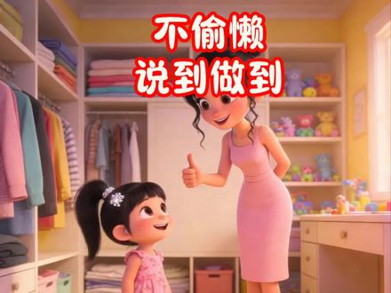 晚安睡前故事:儿童性格养成《不偷懒说到做到》#儿童睡前故事 #创作者中心 #创作灵感 #儿童故事 #绘本故事