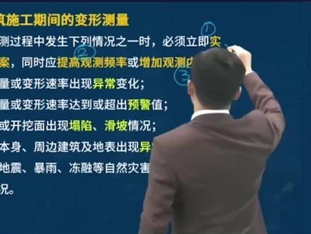 #一建 #建筑实务 建筑变形观测发现异常的时候,应该采取的三个措施#龙炎飞 @DOU+小助手