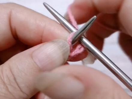 灵叶领口的起针法#娥眉月编织