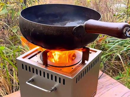 无烟气化炉点火很简单的,手把手教会你!#柴火炉 #气化炉 #户外露营 #柴火饭