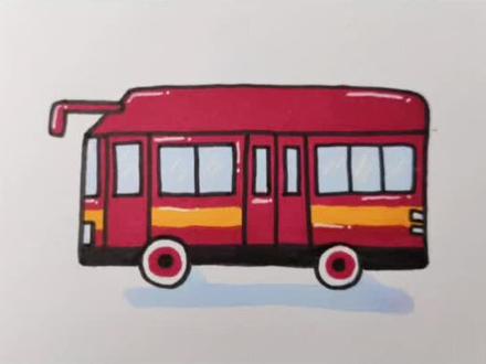 #创作灵感 公交车#简笔画 #儿童画 @抖音小助手