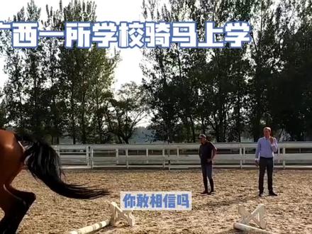 广西学生骑马上学#马术教学 #