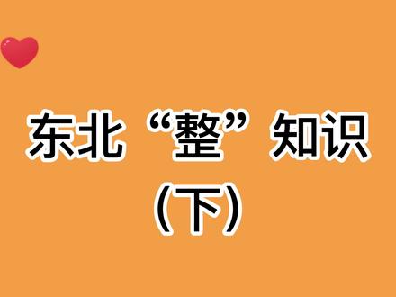 东北的整,那是相当的有意思,表达了许多的含义#冷知识 #南方人在东北
