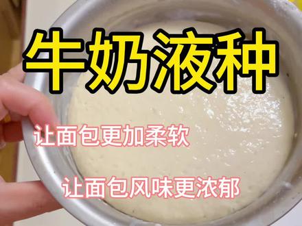 想让面包做好吃,这个面种一定要会知 #牛奶液种#老面#液种