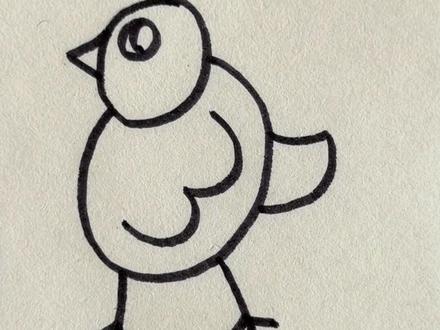 三岁小孩都会画的小鸡,简单又可爱#简笔画 #儿童简笔画 #画画 #一起学画画 #亲子互动