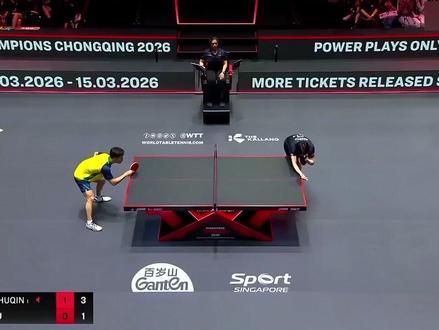 每次挑战都成功,TTR鹰眼让王楚钦面对判罚更有底气! 2026年新加坡大满贯,裁判判定王楚钦发球违规,王楚钦鹰眼挑战成功。#王楚钦 #WTT #wtt #乒乓球 #2026新加坡大满贯