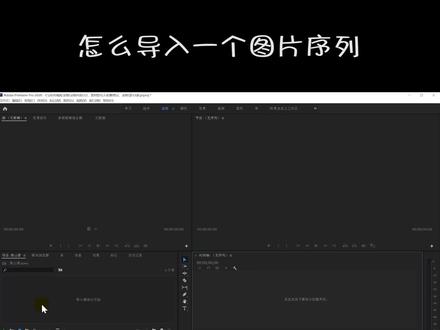 怎么导入图片序列到项目面板#pr2020