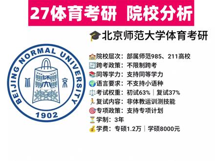 北京师范大学体育考研!
#体育考研 #体育考研羽哥 #体育考研346 #北京师范大学体育考研 #北京师范大学346