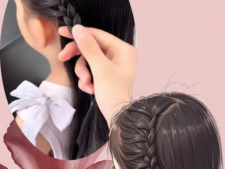 一看就会的,三加一慢教程 #小女孩花式辫子教程 #女童短发编发教程 #简单好看发型 #儿童编发