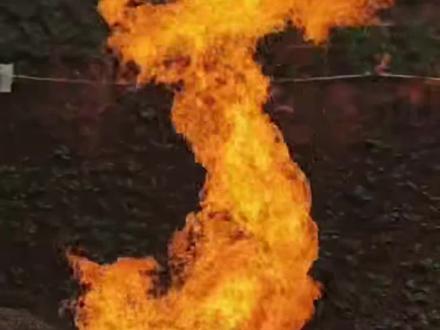 南充蓬安农田持续冒火3天 初判为地下未开采天然气自燃