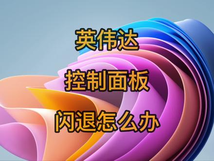 英伟达(NVIDIA)控制面板闪退怎么办 #电脑技巧 #电脑知识 #戴尔电脑