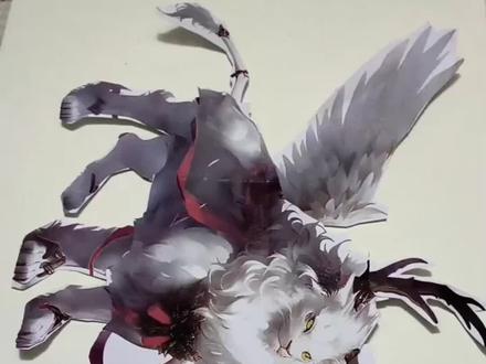 白泽可动纸片人#手工 #纸片人