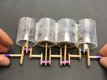 用纸板手工diy四缸发动机,极具创意的手工作品