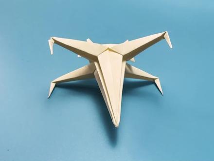 星球大战战斗机,X翼T65纸飞机#纸飞机#折纸#手工