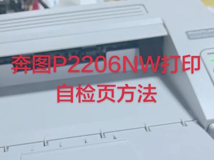 奔图P2206NW打印自检页的方法,自检页可以查看硒鼓剩余量,打印质量,无线网络信息页,包括无线直链名称和密码都可以看到#技术分享 #奔图打印机 #长春乐泽科技#打印机维修