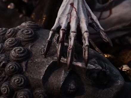 #ai创作浪潮计划 东方暗黑史诗特辑·白骨精II 【15秒东方暗黑史诗特辑-长镜头脚本提示词分享:】
【音乐音效】 开场是持续的低频震动,混合着风穿过巨大骨骼孔隙的呜咽声与细碎骨骼摩擦声。第3秒,沉重、缓慢的鼓声介入,每一次敲击都伴随着一声低沉的心跳。第8秒,鼓点骤密,加入金属扭曲与断裂的刺耳鸣响。第12秒,所有声音瞬间抽离,唯余一声巨大、非人的叹息,最终化为岩石崩裂的悠长回响。
【画面描述】 镜头从特写开始:一只苍白如骨、染着暗红纹路的手,正轻轻拂过一片刻满扭曲面孔的黑色巨岩。指尖所过之处,岩石“皮肤”龟裂,露出内部森白的、如骨骼般的质地。 镜头随着这只手平稳上移,揭示出手的主人——白骨夫人。她身披由无数细小骨片缀成的玄黑长袍,面容绝美而冰冷,眼窝深处跃动着两簇幽蓝魂火。她并非立于大地,而是静默地跪坐于一尊巨大佛像的头颅之上。这佛像半埋于荒芜的赤色大地,仅剩头颅与一截肩膀露出地面,石质的面容早已风化残破,爬满黑色的、脉动如血管的藤蔓。 她身后悬浮的“骨轮”,实则是一截巨大生物的脊椎骨环,缓慢自转,每个骨节都吸附着挣扎的透明幽魂。镜头环绕她半周后,开始向后上方急速拉升,展现令人窒息的全景:这尊巨佛只是众多倒塌神像中的一尊。目力所及之处,是一片无边无际的神佛坟墓场——无数巨大如山岳的佛像、神兽、仙官石雕以各种崩坏的姿态斜插在大地中,形成一片诡异而壮观的石林。天空是永夜的暗红,飘荡着磷火般的尘埃。 当镜头拉升至极高处,白骨夫人渺小如蚁时,她缓缓抬起了头。并非看向镜头,而是看向这片神墓废墟的深处。紧接着,所有倒塌神像空洞的眼眶或张开的巨口中,同时亮起了相同的幽蓝魂火,如同被瞬间唤醒的星辰。大地开始震动,最远处,一尊最为庞大的、倒卧的千手神像,其数百条石臂开始缓缓抬起,搅动云层,向中心合拢,仿佛要握住这片死亡国度。 镜头最后定格在这遮天蔽日的石手合拢的阴影,缓缓推向白骨夫人那平静而深邃的魂火双眸,画面戛然而止。
#seedance2 #AI新春游园会 #黑神话 #暗黑系 #AI动画