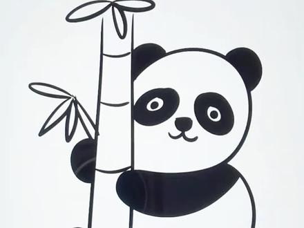 熊猫这样画,一学就会#简笔画 #创意简笔画