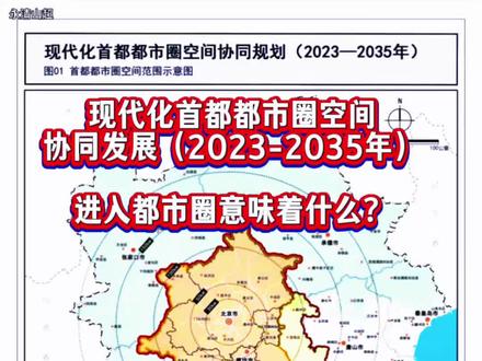 现代化首都都市圈空间协同发展(2023-2035年)。进入都市圈意味着什么?#现代化首都都市圈 #永清地铁 #r1地铁 #永清地铁房 #永清科技创新区