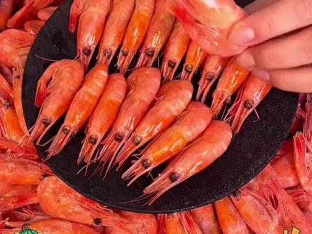 谁能告诉我北极甜虾到底多好吃?#北极甜虾 #美食 #东北 #娱乐评论大赏