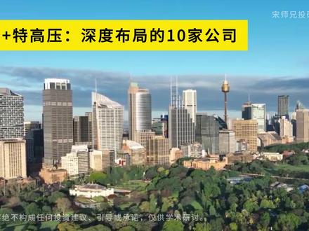 电网设备+特高压:深度布局的10家公司 #电网设备 #特高压 #国电南瑞 #中国西电 #特变电工