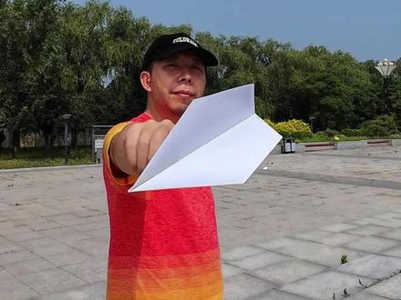 折法简单飞得很远的纸飞机白云号 #纸飞机 #童年的纸飞机 #手工折纸