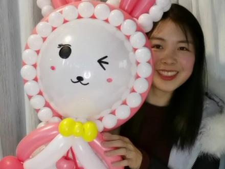 披风兔兔波波球教程,大家久等了,一起来学一学吧~#网红波波球 #波波球造型 #街卖气球 #波波球气球造型教程