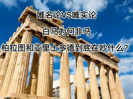 唯名论vs唯实论 白马为何非马 柏拉图和亚里士多德到底在吵什么? #哲学 #认知 #独立思考 #人生思考